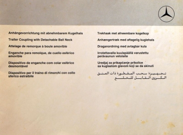 Mercedes-Benz abnehmbare Anhängevorrichtung 1988 Betriebsanleitung (5766)
